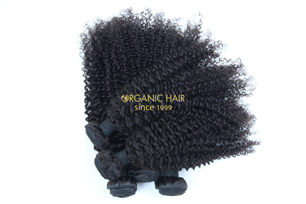 Afro kinky curly remy human hair extensions